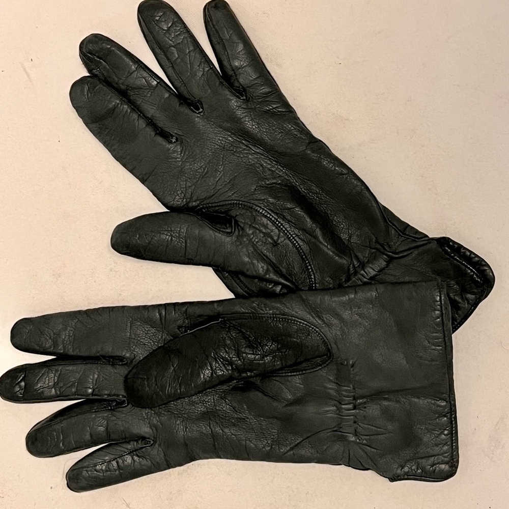 Dark Gray Women’s Leather Gloves by Superba Size 7 - Picture 5 of 5